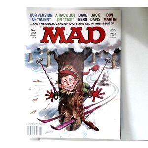 Mad Magazine #212 January 1980 - Alien, Taxi, Spider-Man, Christmas - Vintage
